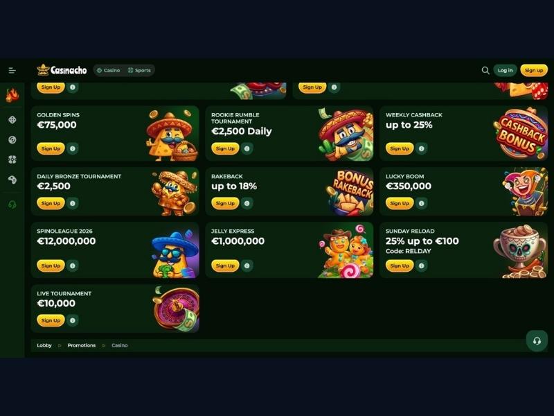 Registro paso a paso en Casinacho Casino Nacho Casino para España